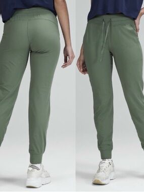 Olive Green Womens Drawstring Jogger Pants